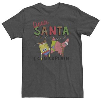 Big & Tall Nickelodeon SpongeBob SquarePants "Dear Santa I Can Explain" Tee