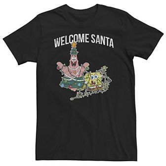 Big & Tall Nickelodeon SpongeBob SquarePants Patrick Star "Welcome Santa" Christmas Tee