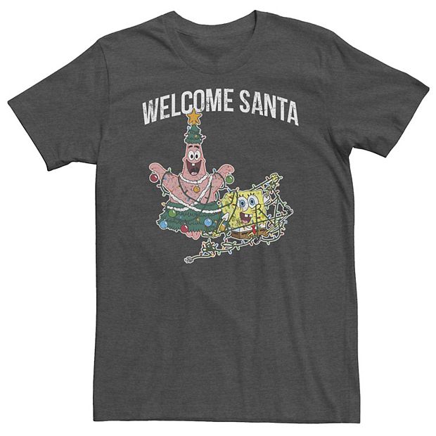 Nickelodeon Spongebob Squarepants Men's T-Shirt – 'Santa I Can Explain' Short Sleeve Tee