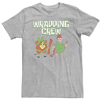 Big & Tall Nickelodeon SpongeBob SquarePants Patrick Warpping Crew Christmas Tee