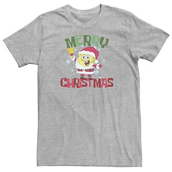 Big & Tall Nickelodeon SpongeBob SquarePants Santa Outfit "Merry Christmas" Tee