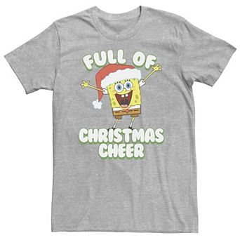 Big & Tall Nickelodeon SpongeBob SquarePants "Full Of Christmas Cheer" Holiday Tee