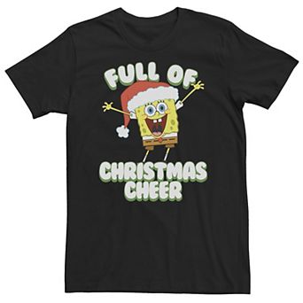 Big & Tall Nickelodeon SpongeBob SquarePants "Full Of Christmas Cheer" Holiday Tee