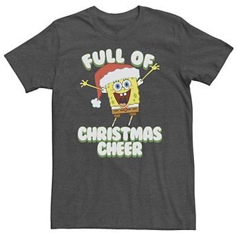 Big & Tall Nickelodeon SpongeBob SquarePants "Full Of Christmas Cheer" Holiday Tee