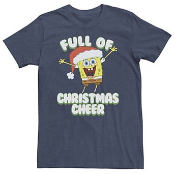 Big & Tall Nickelodeon SpongeBob SquarePants "Full Of Christmas Cheer" Holiday Tee