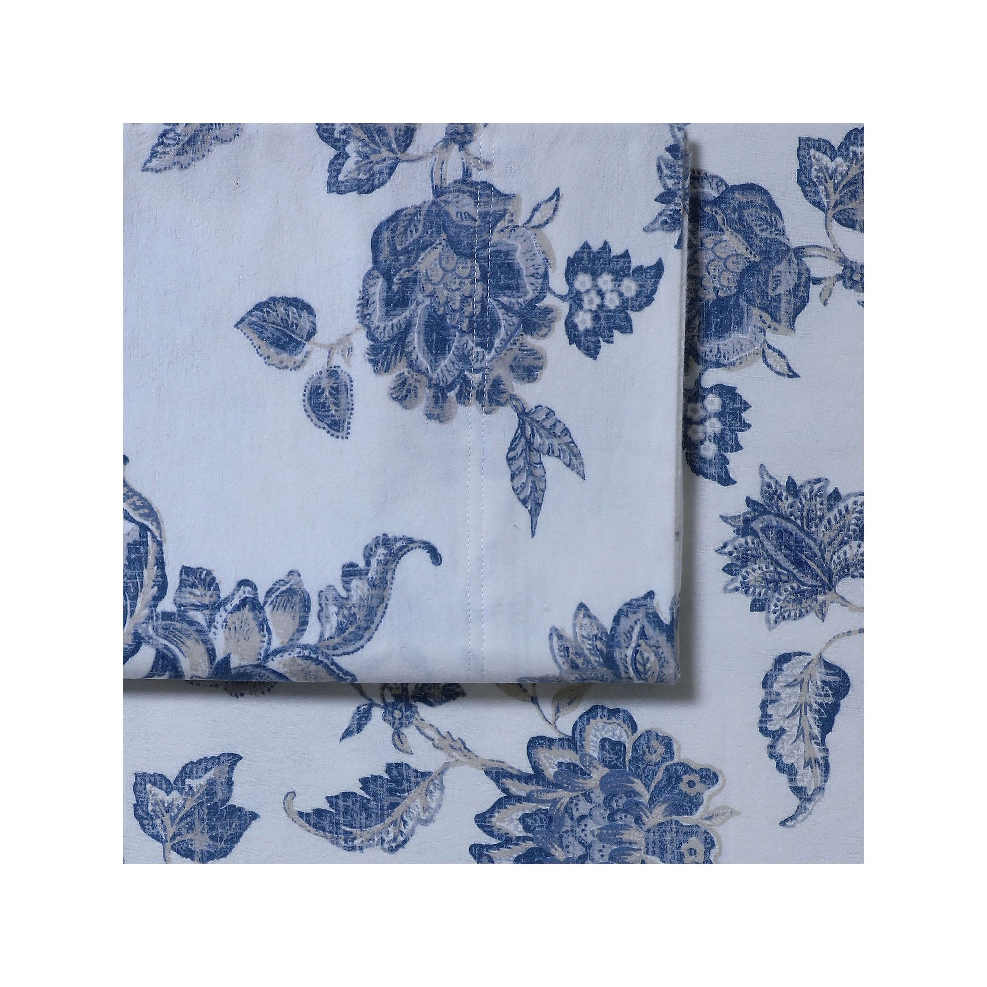 Tribeca Living Katy Flannel Extra Deep Pocket Sheet Set, Ayana Blue