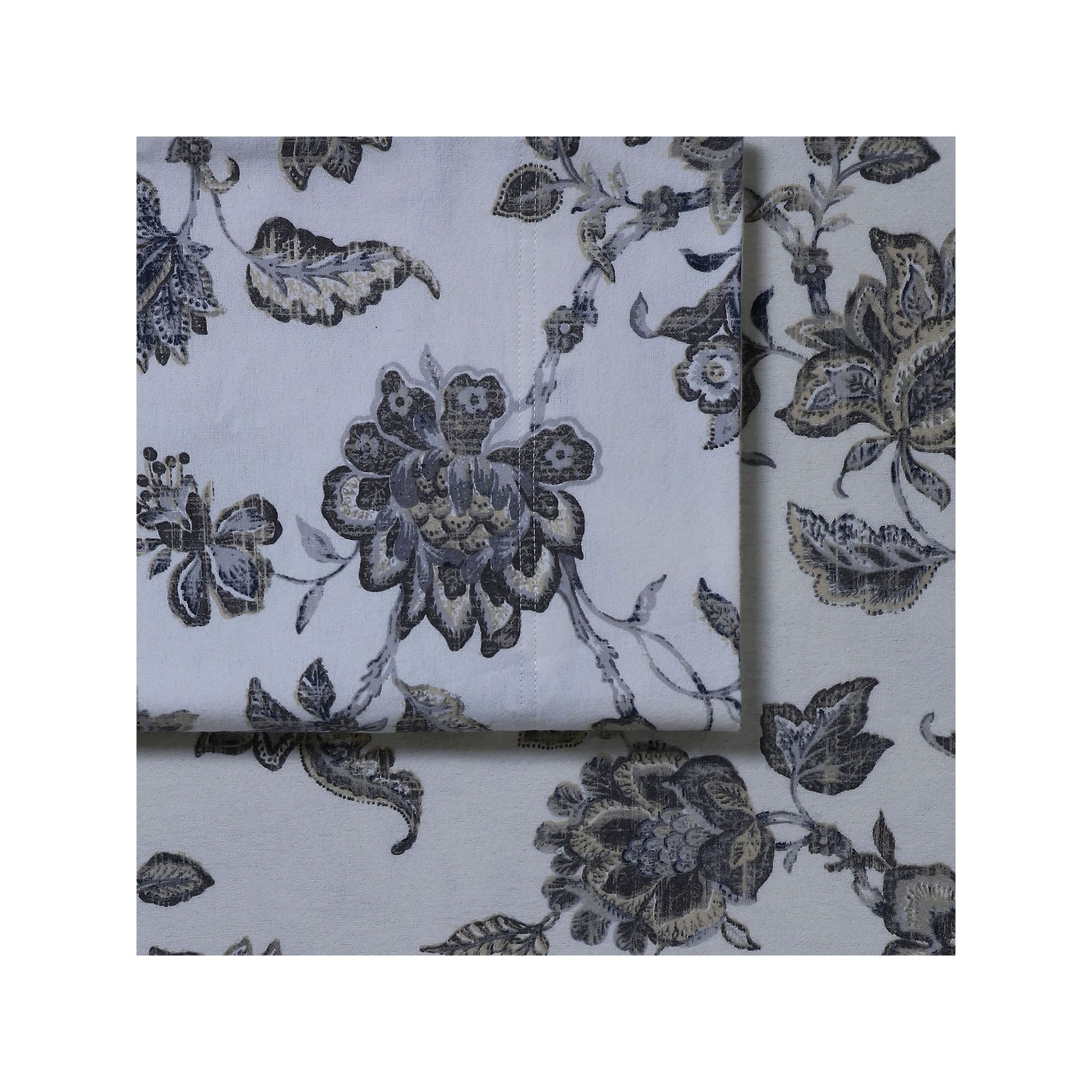 Tribeca Living Katy Flannel Extra Deep Pocket Sheet Set, Ayana Gray