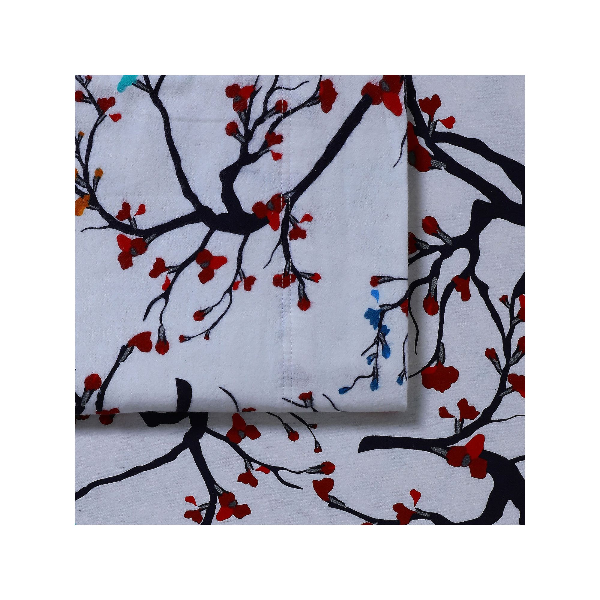 Tribeca Living Katy Flannel Extra Deep Pocket Sheet Set, Emilia Floral