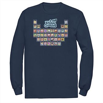 Big & Tall Nintendo Animal Crossing New Horizons Periodic Table Of Villagers Tee