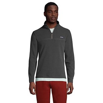 Big & Tall Lands' End Logo Fleece Quarter-Zip Pullover