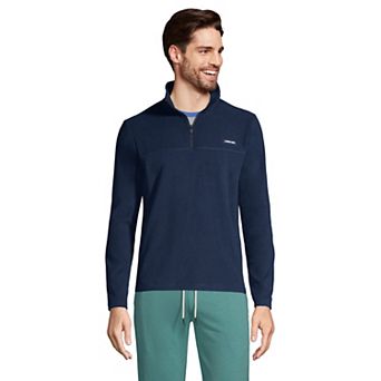 Big & Tall Lands' End Logo Fleece Quarter-Zip Pullover