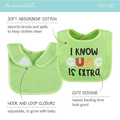 The Peanutshell 8-Pack Sayings Terry Bibs