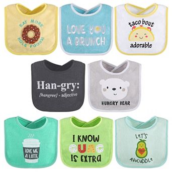 The Peanutshell 8-Pack Sayings Terry Bibs