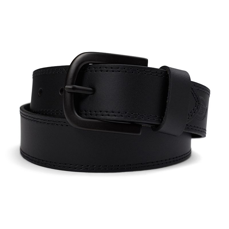 Mens Dickies Mens Casual Leather Jean Belt, Size: Small, Black