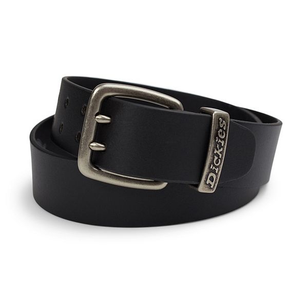 Dickies Men's Size 40 Black Double Prong Buckle Genuine Leather Belt  11DI0227 - The Home Depot