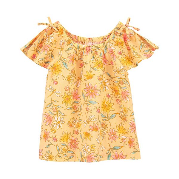 Toddler Girl Carter's Floral Linen Top