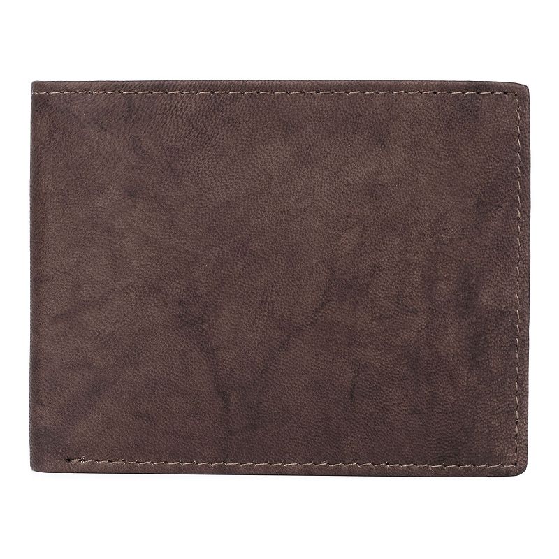 Buxton Dakota Credit Card Billfold Leather Wallet, Brown