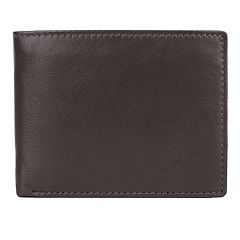 Buxton Infinity Slim Genuine Leather Billfold Wallet,Brown 