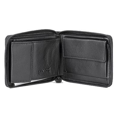 Buxton Emblem Zip-Around Billfold Wallet