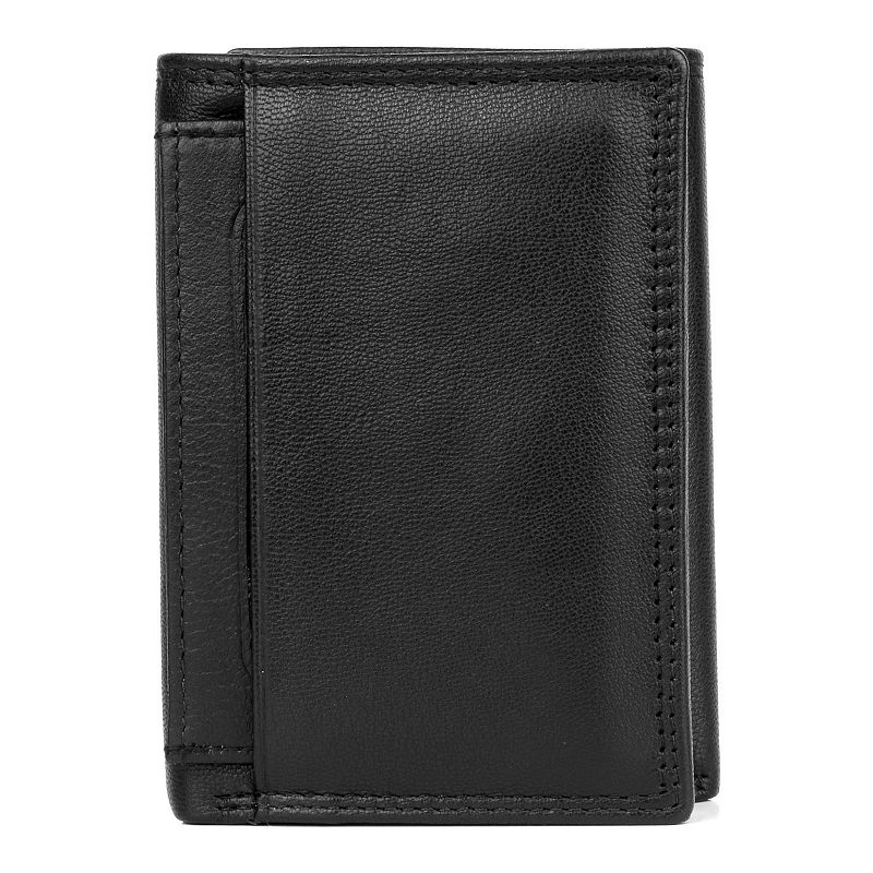 Buxton Emblem I.D. Tri-Fold Wallet, Black