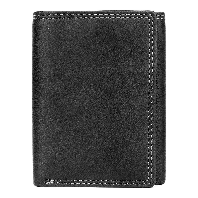 Buxton Hunt Tri-Fold Wallet, Black