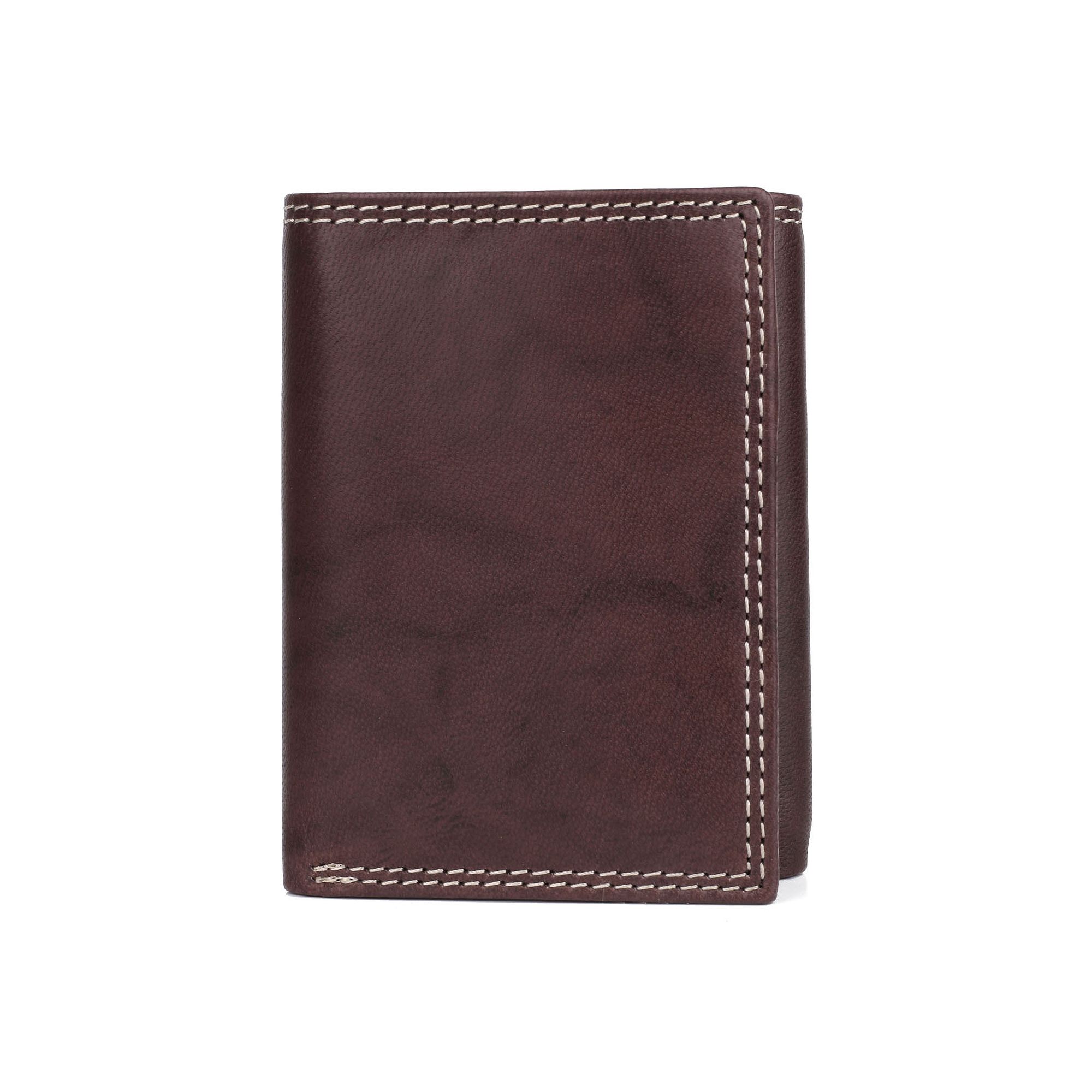 Buxton Hunt Tri-Fold Wallet, Brown