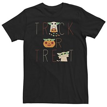 Big & Tall Star Wars The Mandalorian Trick Or Treat Word Stack Tee