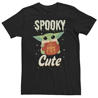 Big & Tall Star Wars The Mandalorian Spooky Cute Grogu Portrait Tee