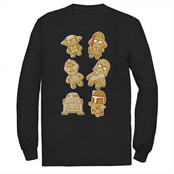 Big & Tall Star Wars Ginger Cookie Character Collage Long Sleeve Tee