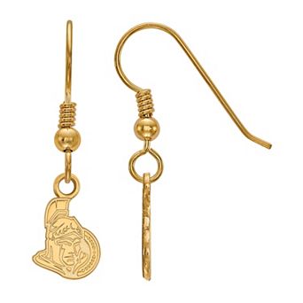 LogoArt Sterling Silver Ottawa Senators Mini Logo Dangle Earrings