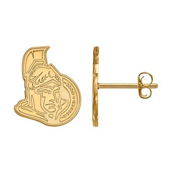 LogoArt 14k Gold Ottawa Senators Small Stud Earrings