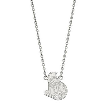 LogoArt Sterling Silver Ottawa Senators Large Logo Necklace