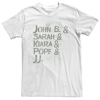 Big & Tall Outer Banks Distressed Name Stack Tee