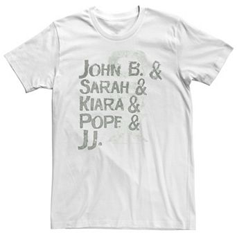 Big & Tall Outer Banks Distressed Name Stack Tee