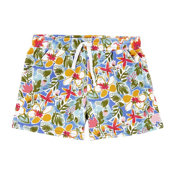 Girls 412 Carter's Striped PullOn French Terry Shorts