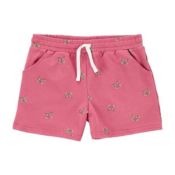 Girls 4-12 Carter's Striped Pull-On French Terry Shorts