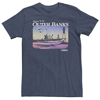Big & Tall Outer Banks Gradient Boat Portrait Tee
