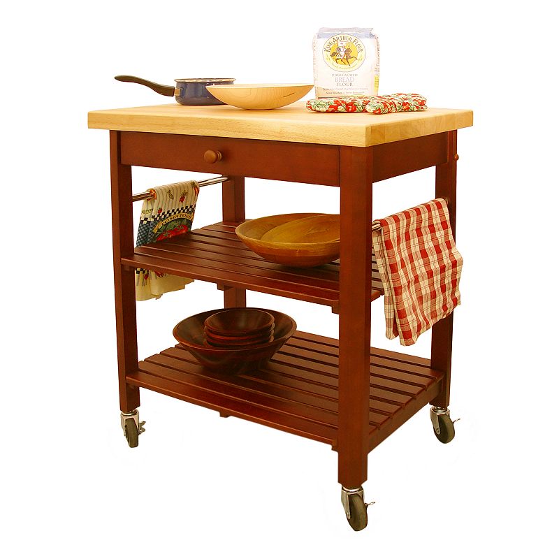 Catskill Craftsmen Roll-About Kitchen Cart, Multicolor