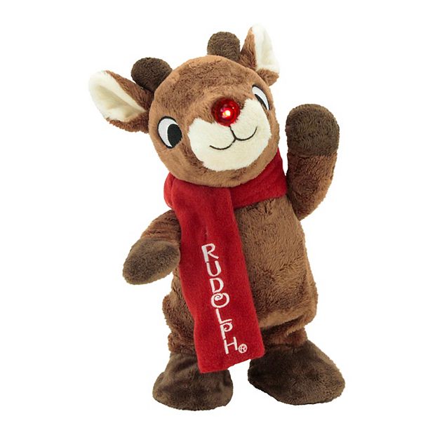 singing rudolph stuffed animal