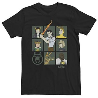 Big & Tall Marvel Loki Variant Portrait Panels Tee