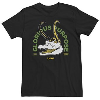 Big & Tall Marvel Loki Alligator Loki Glorious Purpose Big Head Tee