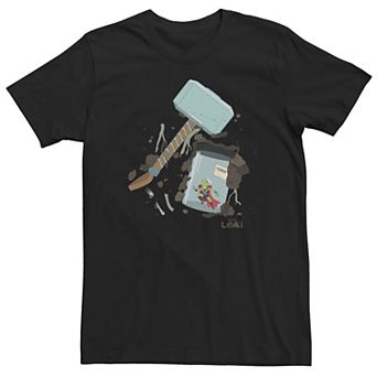Big & Tall Marvel Loki Frog Of Thunder Trapped in A Jar Tee