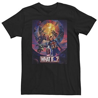 Big & Tall Marvel What If Character Group Poster Tee