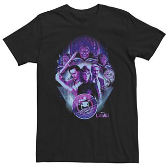 Big & Tall Marvel Loki Purple Hue Character Collage Tee