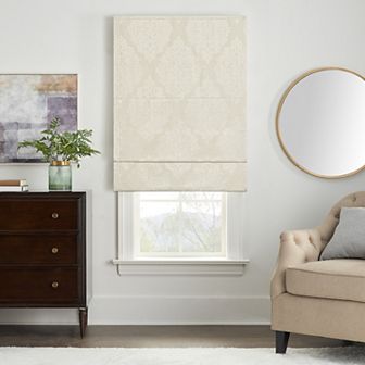 eclipse Carlton Damask 100% Total Blackout Cordless Roman Shade 64" Length