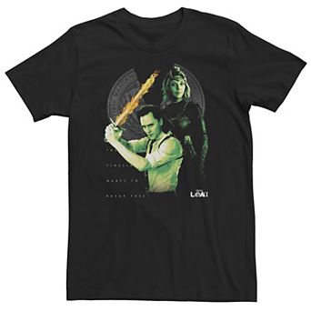 Big & Tall Marvel Loki And Sylvie Collage Portrait Tee
