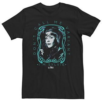 Big & Tall Marvel Loki I'm Sylvie Blue Hue Portrait Tee
