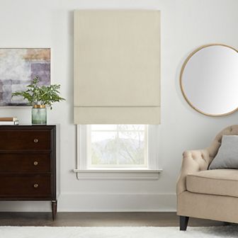 eclipse Faux Silk 100% Total Blackout Cordless Roman Shade 64" Length