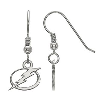 LogoArt Sterling Silver Tampa Bay Lightning Mini Logo Dangle Earrings