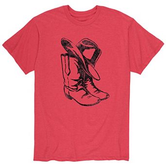 Men's Cowboy Hat Boots Tee